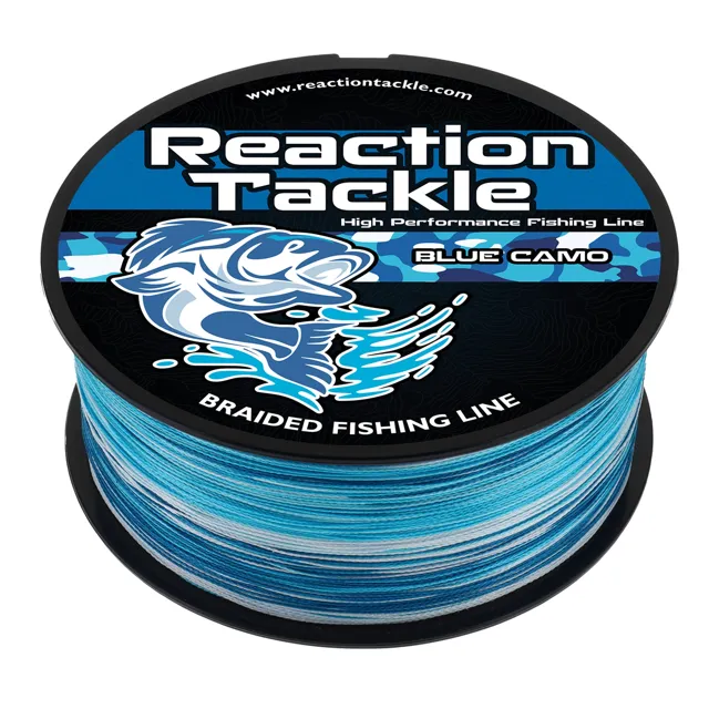 Reaction Tackle Braided Fishing Line - Blue Camo